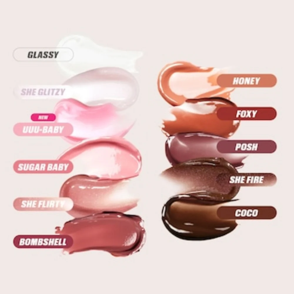 HUDA BEAUTY Faux Filter UUU BABY PLUMPING Lip Gloss (Milky Baby Pink)